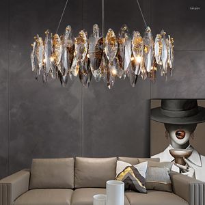 Chandeliers Living Room Crystal Chandelier Luxury K9 Light Modern Simple Decorative LED Lighting