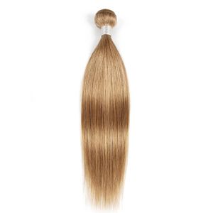 Honey Blonde Straight Human Hair Bundles Brazilian Peruvian Malaysian Indian Virgin Remy Hair Extensions or Bundles B