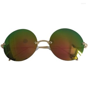 Lunettes de soleil Brand Designer Fashion Sun Glasses Color Film Films Eyeglass Anti UV Spectacles Rimless Eyewear