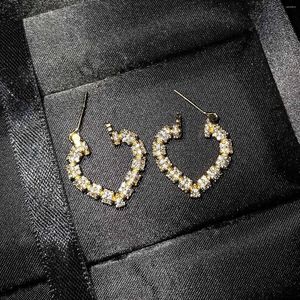 Stud Earrings Real K Gold Jewelry Diamond For Women Aros Mujer Oreja Orecchini Bizuteria Solid K Yellow Girls