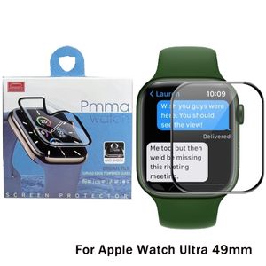 Filmy ekranowe Protektor do Apple Watch Iwatch S8 Ultra 49mm S7 S6 S5 S4 41 45 40 44 38 42 Pełna okładka miękka film ekranowy TPU w pakiecie detalicznym