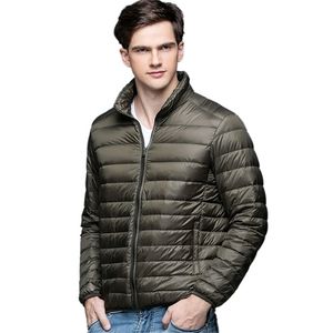 Men's Down Parkas Autumn Winter Man Duck Jacket Ultra Light Thin S-3XL Spring Jackets Men Stand Collar Outerwear Coat 220919