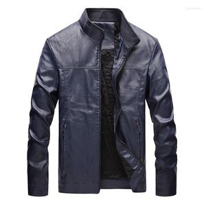 Jackets masculinos Men Leather Slim Fit PU PU Motocicleta Casacos de alta qualidade Autumn 4xl
