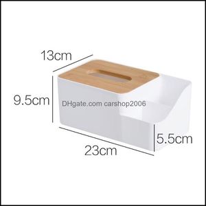 Tissue Boxes Napkins Wooden Napkin Box Toilet Paper Holder Chic Car Home Accessories Table Case Sundries Organizer Phone Drop Delive Dhxjr