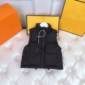 Gilet Cappotti Gilet Abbigliamento per bambini Cappotto per bambini Abbigliamento per bambini Designer Con cappuccio Senza maniche Colletto alla coreana Spessa Capispalla calda Lettere Ragazza Ragazzo Ragazze designer