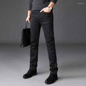 Mäns jeans Herrklassiker för män Jean Homme Pantalones Hombre Male Mannen Soft Black Biker Masculino Denim Overallar Mens Mens