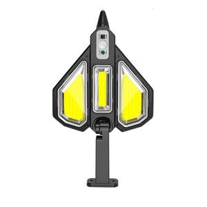 Luzes de parede solar 196LED 212COB 3 Modos Luzes de segurança de forma de coração com controle remoto IP65 Lâmpada de jardim à prova d'água