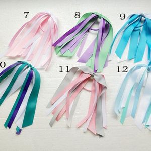 Akcesoria do włosów Dziewczęta Wstążka Tassel Streamer Ponytail Uchwyt Dzieci Elastyczne opaski do włosów Bobbles Bowknot Nekury 10pcs PD001