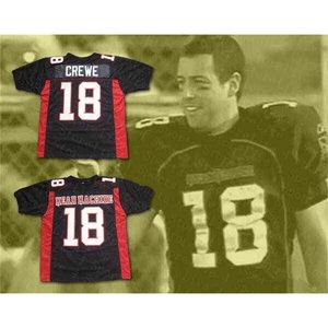 WS American College Football Wear Men Paul Crewe 18 Längsta Yard Mean Machine Jersey Football Movie Uniforms Full Stitched Team Black Size Mix