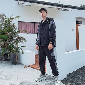 Men's Tracksuits 2022 Men's Outfits Set Jacket Pants Two Piece Autumn Mens Tracksuit Hip-hop Streetwear Trendy Couple Sports Suits