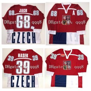 GLA 1998 Tjeckien Hockey Jersey Dominik Hasek Jaromir Jagr Anpassad valfritt namnnummer Stitching Custom Size S-4XL
