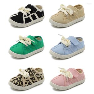Athletic Shoes Kids For Boys 2022 Autumn Korean Style Candy Color Children Casual Canvas Sneakers Baby Girls Fashion Leopard