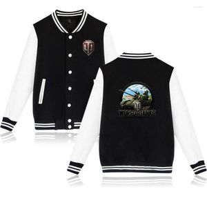 Men's Jackets Game World Of Tanks Baseball Jacket Men Women Harajuku Boys Girls Sweatshirts