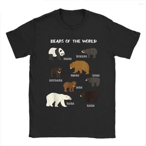 Camisetas para hombres Bear Grizzly Panda Camiseta Negra Men Clothing 2022 Osos del mundo Camiseta de manga corta de algod￳n Tops Femenino Eu