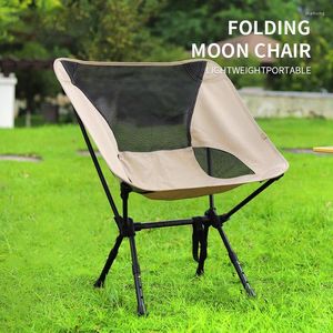 Camp Furniture Outdoor Camping Fishing Folding Chair Portable Backrest Moon For Hiking Beach Picnic Stool Tools