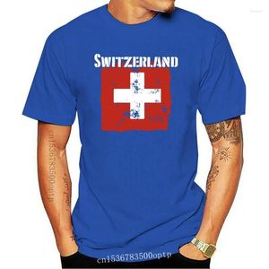 Herr t-skjortor Schweiz t-shirt flagga t-stycke resor souvenir blus tee topps