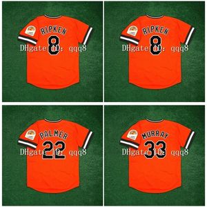 Gla1984 Vintage Baseball Jersey Jim Palmer Eddie Murray 30th Anniversary Cal Ripken Jr. Orange Retro Jerseys Size S-XXXL