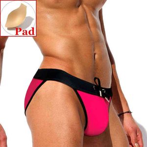 Herren Bademode Push Up Herren Badehose Sexy Bikini Bademode Homosexuell Shorts Badehose Für Mann Badeanzug Strand Tanga Desmiit Bademode sunga J220913