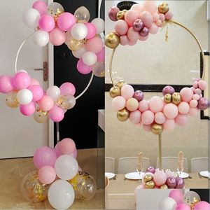 Decoração de festa 1/2set Balloon Arches Balloons Hoop Stand Wedding Baloon Holder Coluna Baby Shower Balons Garland Birthday Deco Drop Dhdoq