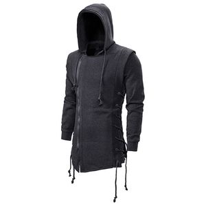 Men's Hoodies Sweatshirts Autumn Casual Solid Long Sleeve Hoodie Slim Fit Dark Hooded Loose Jacket Coats 220919