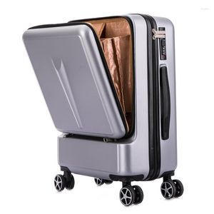 スーツケース多機能スーツケース20 インチビジネス旅行荷物フロントオープニングコンピュータパスワードバッグ