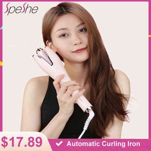Hair Curlers Straighteners SPESHE Automatic Curling Iron Rotating Professional Rose Shape Anti-Perm Electric Curlers Wand Curls Waves Curly Styling Tools T220916