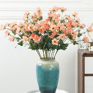 Dekorativa blommor br￶llop dekoration enkel gr￤sm￶nster rosor rum dekor tillbeh￶r bukett sovrum k￶k tr￤dg￥rd konstgjord