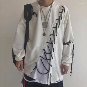 Men s Hoodies Men s Sweatshirts Bondage Design Cool Chic Hip Hop Tech Wear Boy s Yuppie Harajuku Tee Shirt Fall Long Sleeve