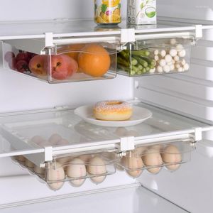 Storage Bottles Box Hanging Large Capacity Plastic Pull-out Refrigerator Organizer Bins For Kitchen