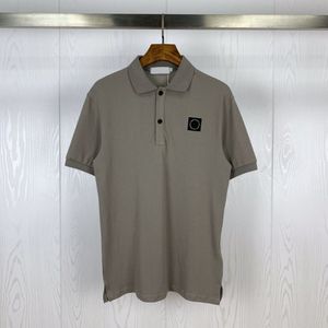 2023 Polo Summer Shorts Island Collar Male Stone Shirt Men Short Sleeve Slim Fit 041308