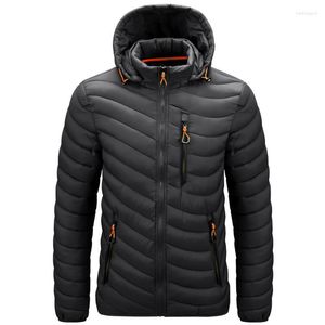 Piumino da uomo Parka da uomo Abbigliamento di marca piacevole Casual Caldo Cappotto con cappuccio con cappuccio Autunno Nero Giacche invernali Giacche a vento Tempo