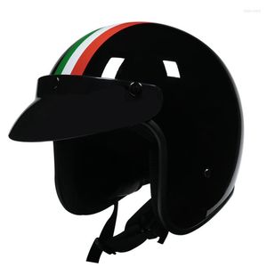 Мотоциклевые шлемы шлема шлема Jet Vintage Open Face /4 Half Casco Moto Quacete Motoquireo 2022 Пилот Мужчины Женщины