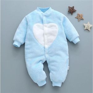 Autumn Winter Rompers Baby Warm Clothes Boy Girl Pure Colour Romper Infant Flannel Soft Fleece Jumpsuit Toddler Ove 200