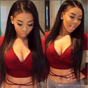 360 250% HD Density Wavy 13x4 Swiss Lace Frontal Human Wigs Pre Plucked Glueless Brazilian Straight Wig with Baby Hair Remy