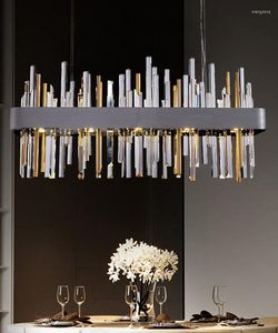Lustres de lustres de cristal lustres de lustres para sala de estar cinza dourado lâmpada de lâmpada de lâmpada cristal teto