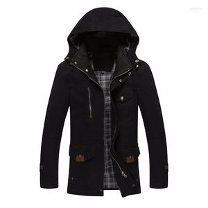 Men's Jackets Men's 2022 High Quality Brand Men Coat Fall And Winter Long Section Of Large Size Slim Casual Jacket Overcoat 1