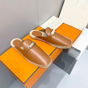 Роскошные тапочки повседневная обувь женские лоферы рыбаки Feria Espadrilles Designer Designer Flat Ladies Half Sleepper Размер 35-41