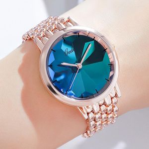 Armbandsur 2022 Rose Gold Watch Women Watches Ladies rostfritt st￥l kvinnors armband kvinnlig klocka relogio feminino Montre femme