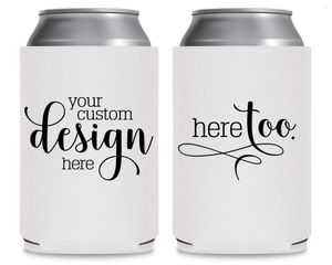 Feestbenodigdheden Personaliseerde ontwerp Wedding Gunsten voor gasten in bulk blikje koelers rustieke aangepaste bierhouders boho decor