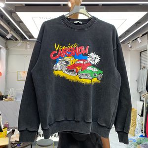 خمر البلوز الرجال النساء Crewneck بلوزات هوديي الصوف البلوز صور حقيقية