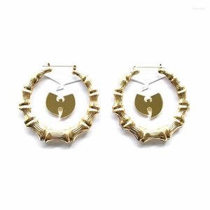 Pendientes de aro de aros de oro de moda Hoops con base transparente y espejo de la forma del murciélago acrílico para mujeres Regalo de joyería de moda
