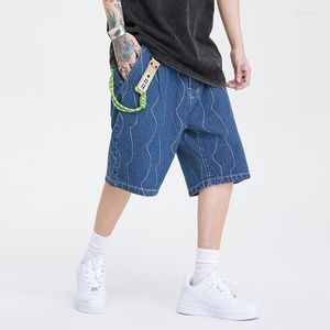Męskie dżinsy męskie vintage retro umyte dżinsowe szorty męskie marka Tide Ins Street Lux Hip-Hop Tooling Pięć punktów średnie spodnie
