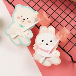 Party Decoration 20/50PCS Cute Bear/ Lollipop Package Card Baby Shower Candy Packaging Kids Gift Birthday Decor Home DIY Supplies