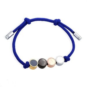 bracciale da uomo coppia braccialetto di corda a mano di design di lusso design con perline lettera di moda 6 colori gioielli da tennis unisex lussuosi braccialetti con ciondoli per ragazza