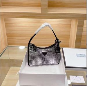 Modern Naylon Kılıfları Kadınlar Mini Çantalar Hobo Omuz Kamera Çantaları Tüm Kristal Süslemeli Moda Kamuflaj Cüzdanları