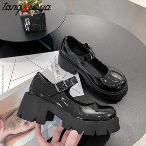 Dress Shoes Mary Janes Harajuku Lolita schoenen Low Heel Women Models Dames Japanese High Heels Platform Vintage
