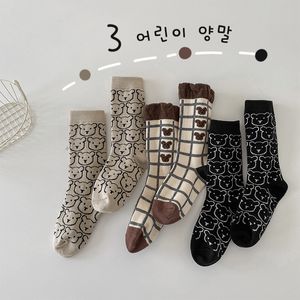 Socks 3 Pairslot 18 Years Old Spring Autumn Children's Long Kids Baby Girl Boy Soft Medium Tube Cartoon 220919