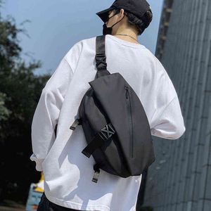 Yorai Men Black Street Fashion Chest Bag Waterproof大容量カジュアルウエストバッグオックスフォード旅行学生スポーツパッケージJ220705