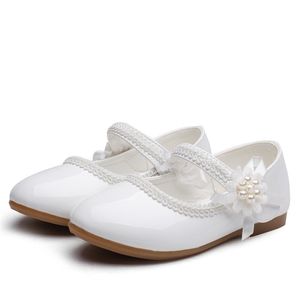Sneakers 1 2 3 4 5 6 7T Baby Girls Leather Shoes Flower Kids Princess Cocktail Party For Wedding Dress 220920