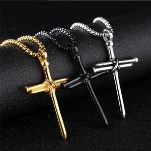 Men women religious belief Angel Cross Pendant Necklace Fashion jewelry